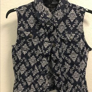 Women's denim vest